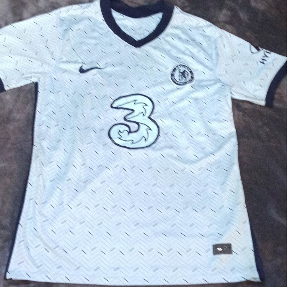 Nike Dri-Fit Chelsea FC Christian Pulisic #10 Soccer Jersey White Blue Large